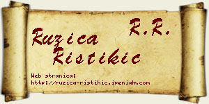 Ružica Ristikić vizit kartica